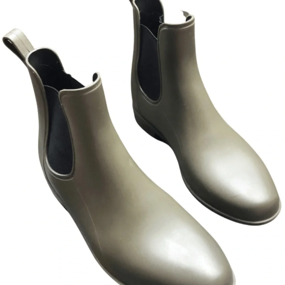 Target Womens Chelsea Ankle Rain Boots Rubber‎ Slip On Waterproof Olive Green